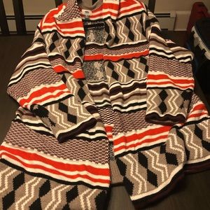 Patterned cardigan sweater